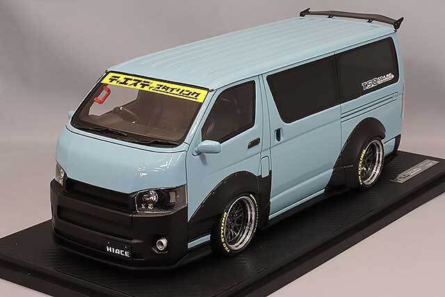 イグニッションモデル 1/18 T・S・D WORKS ハイエース ブルーグレイ T 