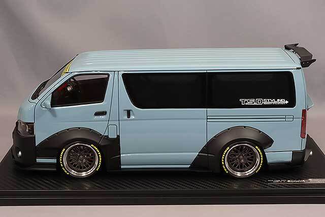 イグニッションモデル 1/18 T・S・D WORKS ハイエース ブルーグレイ T 
