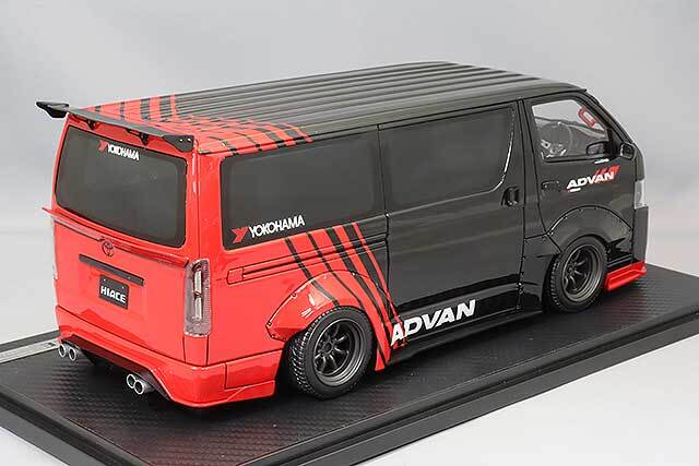 イグニッションモデル 1/18 T.S.Dワークス ハイエース ブラック/レッド 