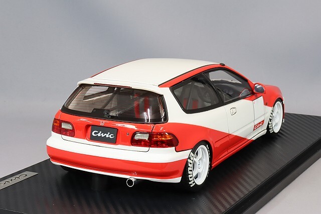 イグニッションモデル 1/18 ホンダ シビック (EG6) ホワイト/レッド  