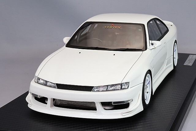 イグニッションモデル 1/18 VERTEX S14 シルビア ホワイト/TE37タイプ 