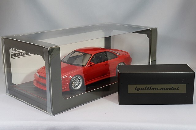 イグニッションモデル 1/18 VERTEX S14 シルビア レッド/BBS RG-R