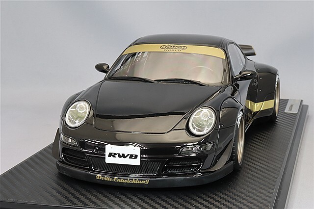 イグニッションモデル 1/18 RWB 997 ブラック/SSR SP1タイプ18インチ  
