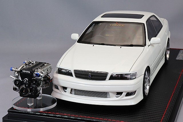 イグニッションモデル 1/18 VERTEX JZX100 チェイサー パールホワイト  