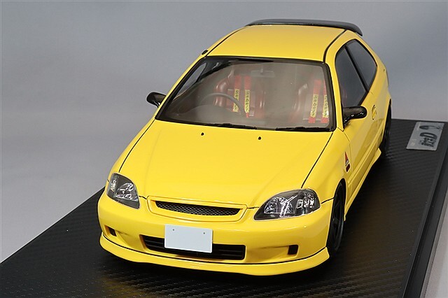 イグニッションモデル 1/18 ホンダ シビック (EK9) タイプR イエロー 