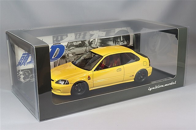 イグニッションモデル 1/18 ホンダ シビック (EK9) タイプR イエロー 