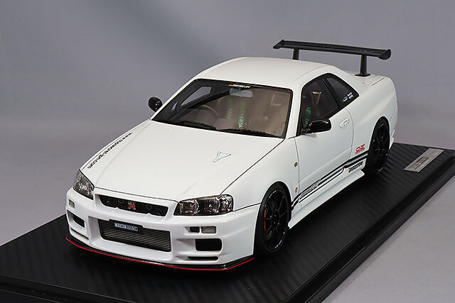 日産 スカイライン GT-R BNR34 1/18 ホワイト 1/18 日産 スカイライン GT-R （R34） Vスペック II （ホワイト