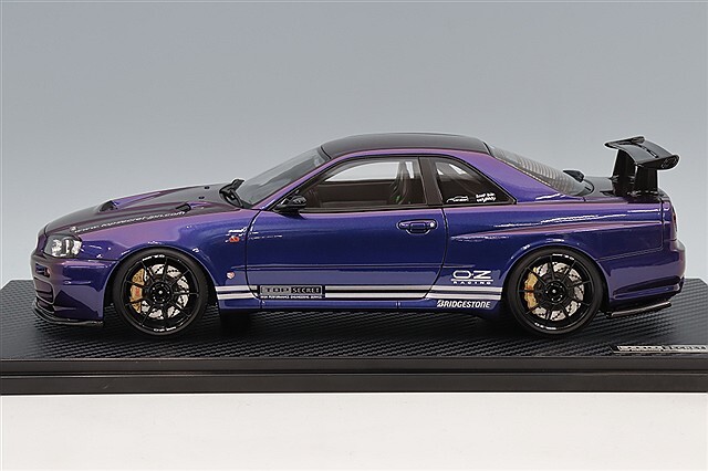ジャレッド　パーフェクトイグニッション　シークレット イグニッションモデル 1/18 トップシークレット 34GT-R BNR34 パープル