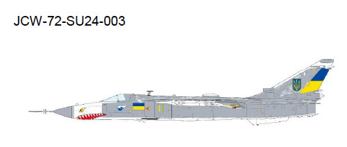☆予約品☆ JCW 1/72 Su-24MR フェンサーE ウクライナ空軍 第7戦術航空