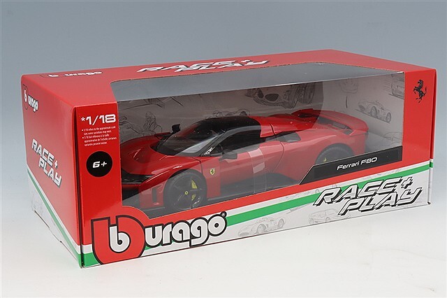 ブラゴ 1/18 フェラーリ F80 レッド ウィンドウボックス