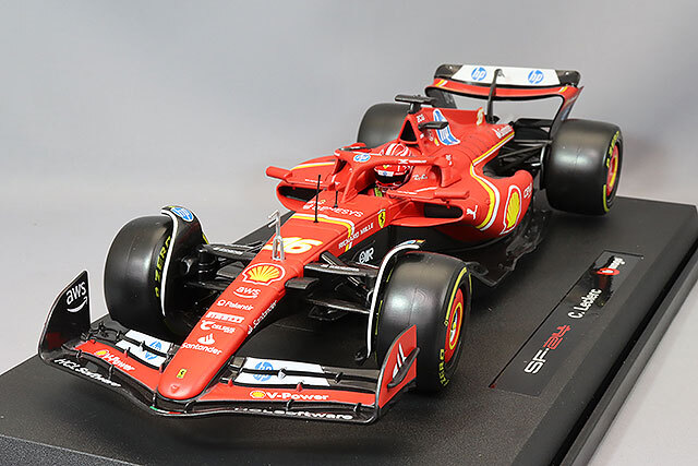 ブラゴ 1/18 フェラーリ SF-24 F1 2024 #16 C.ルクレール ドライバー付