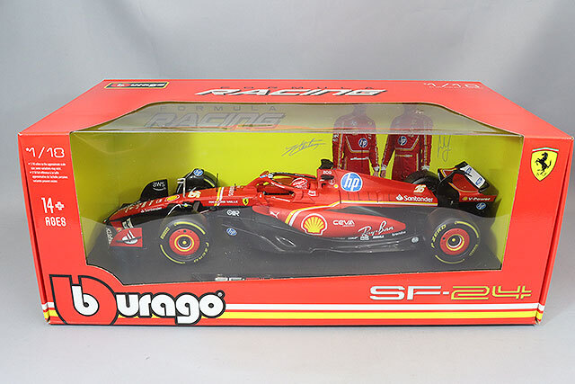 ブラゴ 1/18 フェラーリ SF-24 F1 2024 #16 C.ルクレール ドライバー付