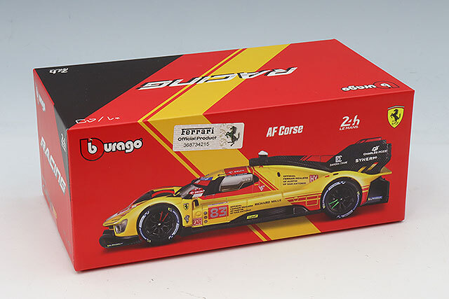 ブラゴ 1/43 フェラーリ 499P 2024 ルマン24H #83 イエロー クリアケース
