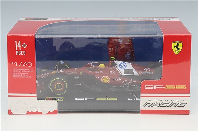 ブラゴ 1/43 フェラーリ SF-25 2025 F1 #44 L.ハミルトン ドライバー付
