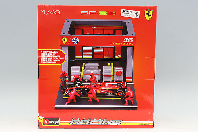 ブラゴ 1/43 フェラーリ PIT PASSセット 2024 F1 SF-24 #16 C