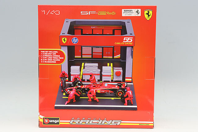 ブラゴ 1/43 フェラーリ PIT PASSセット 2024 F1 SF-24 #55 C.サインツ