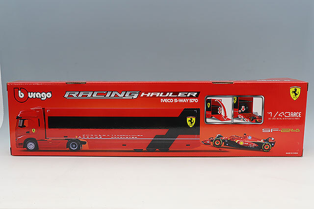 ブラゴ 1/43 イベコ S-Way 570 キャブ & トレーラー & フェラーリ SF