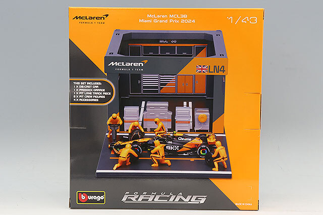 ブラゴ 1/43 マクラーレン F1 チーム PIT PASS セット 2024 F1 MCL38