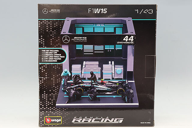 ブラゴ 1/43 メルセデス AMG ペトロナス F1チーム PIT PASS セット