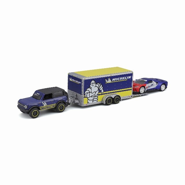 ⭐︎車検付き　ライフ　小郡発　　 ☆予約品☆ マイスト 1/64 フォード ブロンコ 2021 & トレーラー