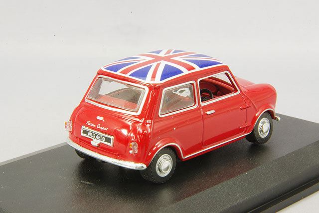 OXFORD 1/43 オースチン ミニ タータンレッド/ユニオンジャック