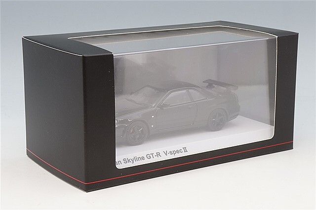京商 1/43 日産 スカイライン R34 GT-R V-specII ブラックパール