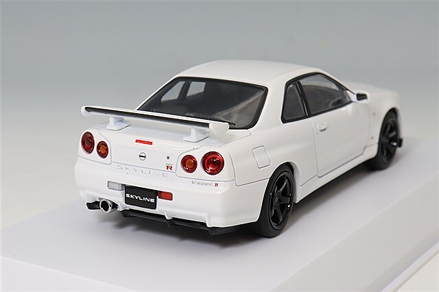 京商 1/43 日産 スカイライン R34 GT-R V-specII ホワイトパール