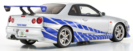 京商 1/12 日産 スカイライン R34 GT-R 2001 シルバー/ブルー