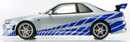 京商 1/12 日産 スカイライン R34 GT-R 2001 シルバー/ブルー