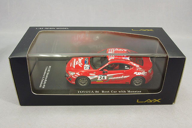 LA-X 1/43 トヨタ 86 ベストカー ウィズ モンスター 86 2012 全日本  