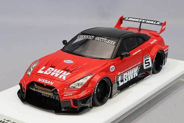アイドロン 1/43 LB-シルエットワークス GT 35GT-RR レッド/ブラック