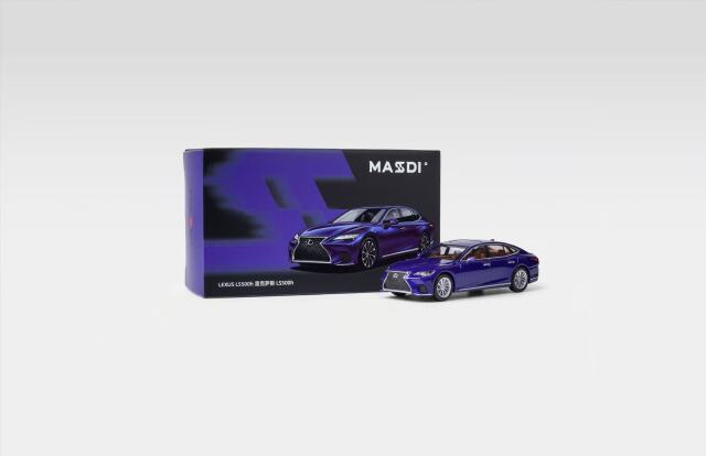 ☆予約品☆ MASSDI 1/64 レクサス LS500h 2023 ジュエルブルー
