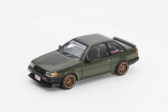 ダイキャストチーム 1/64 トヨタ カローラ レビン ダークグリーン (右