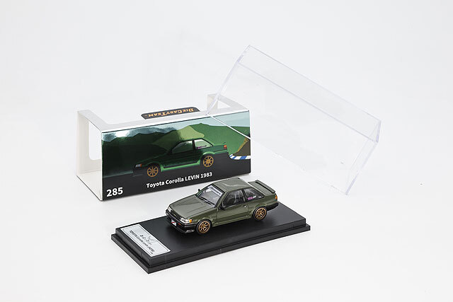 ダイキャストチーム 1/64 トヨタ カローラ レビン ダークグリーン (右
