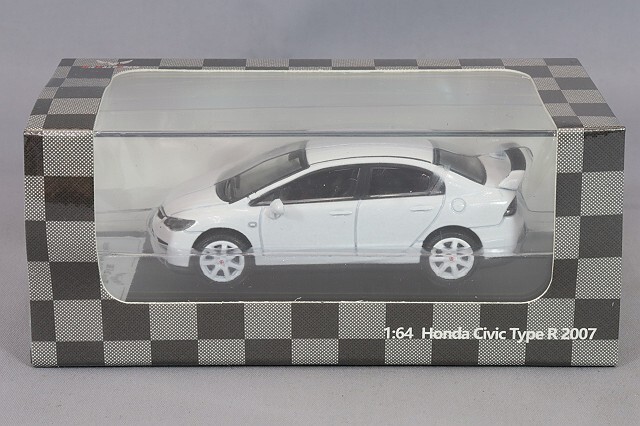 ダイキャストチーム 1/64 ホンダ シビック タイプR FD2 ホワイト 右 