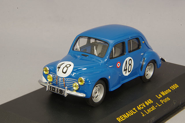 イクソ 1/43 ルノー 4CV 1950 ルマン24H #48 J.ルキャット/L.ポンズ