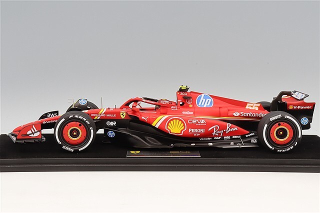 ルックスマート 1/18 フェラーリ SF-24 2024 F1 アブダビGP 2位 #55 C