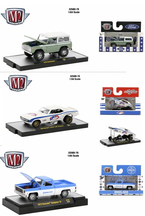 ミニカー　1/64 M2 Auto-Thentics  / M2 Detroit-Muscle / M2 Auto-Trucks Release 32500-79 6個アソート [32500-79] M2 Auto-Thentics / M2 Detroit-Muscle / M2 Auto-Trucks