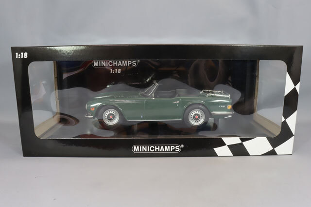 ミニチャンプス 1/18 トライアンフ TR6 1969 ダークグリーン(左ハンドル) 
