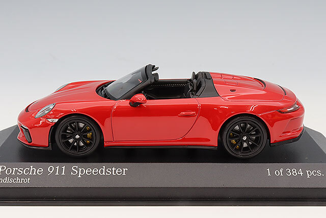 ミニチャンプス 1/43 ポルシェ 911 (991) スピードスター 2019 レッド