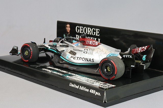 ミニチャンプス1/43 メルセデス W10 V.ボッタス2019アメリカGP優勝 ミニチャンプス 1/43 メルセデスベンツ Cクラス 'Stern' AMG