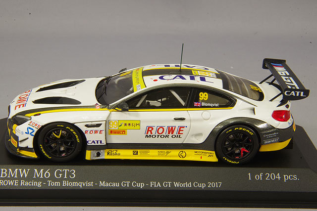 ミニチャンプス 1/43 BMW M6 GT3 2017 マカオ GTカップ FIA GT