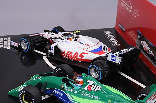 ミニチャンプス 1/43 シューマッハ 30周年記念 F1 ベルギーGP 親子2台 