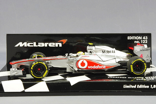 ボーダフォン マクラーレン メルセデス バトン直筆サイン入 レプリカポロSサイズ ミニチャンプス 1/43 ボーダフォン マクラーレン メルセデス ショー