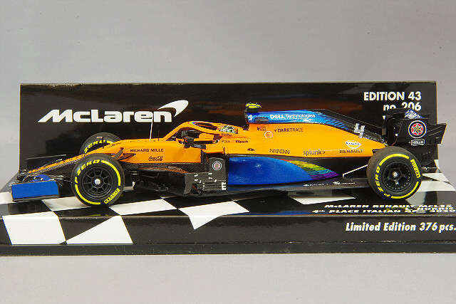 ミニチャンプス 1/18 マクラーレンMCL35M ノリス 世界744個限定 スパーク 1/18 マクラーレン MCL35M モナコGP 2021 3rd L.ノリス With