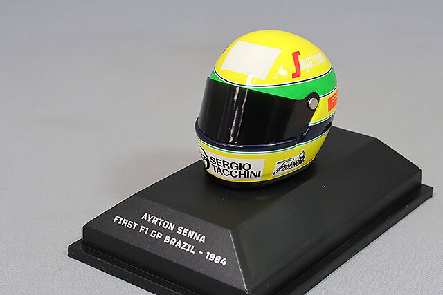 ミニチャンプス 1/8 ヘルメット A.セナ ブラジルGP 1984 F1初出場