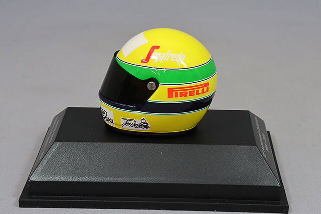 ミニチャンプス 1/8 ヘルメット A.セナ ブラジルGP 1984 F1初出場