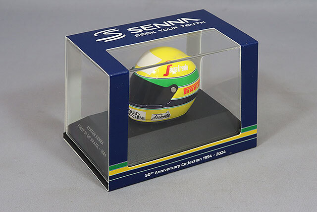 ミニチャンプス 1/8 ヘルメット A.セナ ブラジルGP 1984 F1初出場