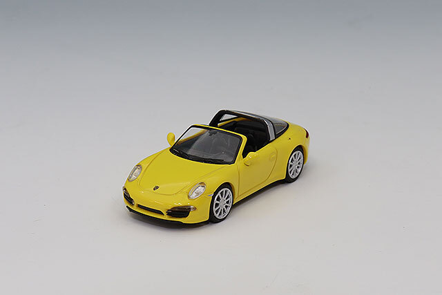 ミニチャンプス 1/87 ポルシェ 911 タルガ 2014 イエロー
