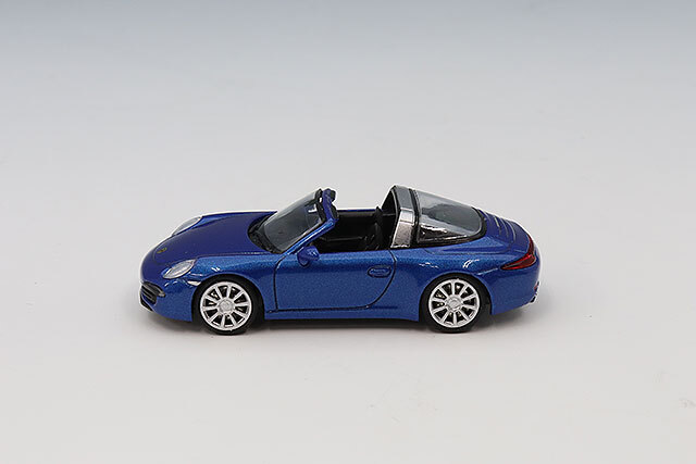 ミニチャンプス 1/87 ポルシェ 911 タルガ 2014 ブルー